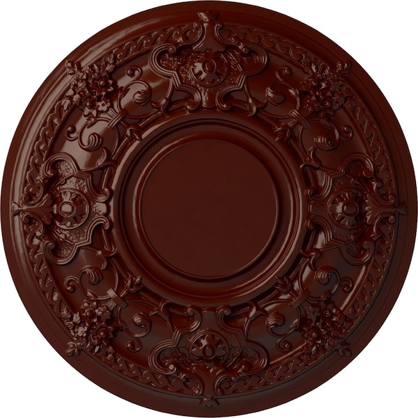 Ekena Millwork Jackson Ceiling Medallion (Fits Canopies up to 13 1/2"), 32 3/4"OD x 2 1/2"P, Brushed Mahogany CM32JABMF - main